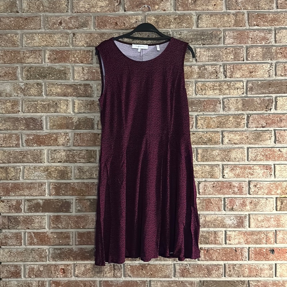 NWT Navy & Purple Floral Fit n Flare dress